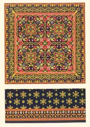 Platte mit Teppichdesign, aus 